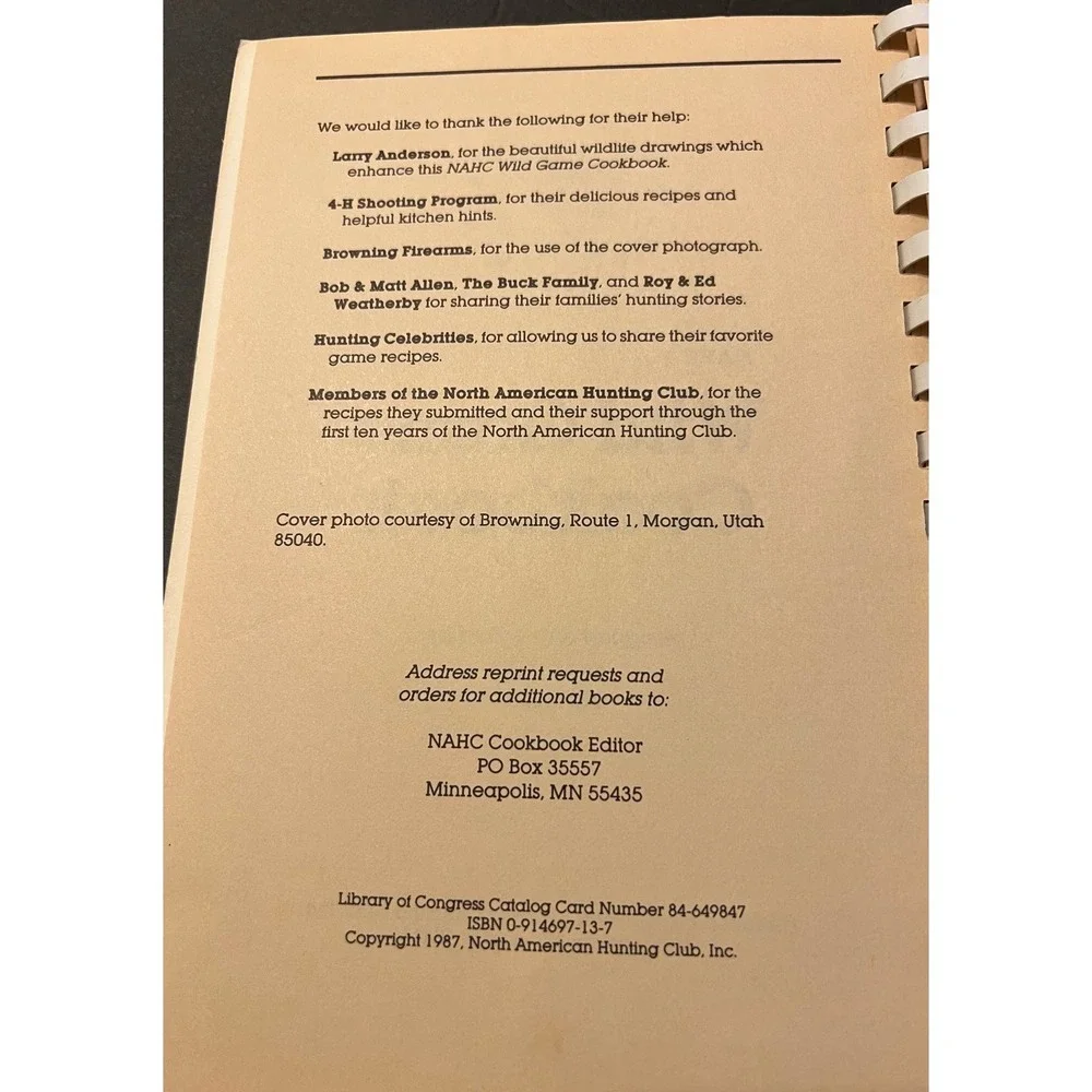 North American Hunting Club's Wild Game Cookbook 1978-88‎